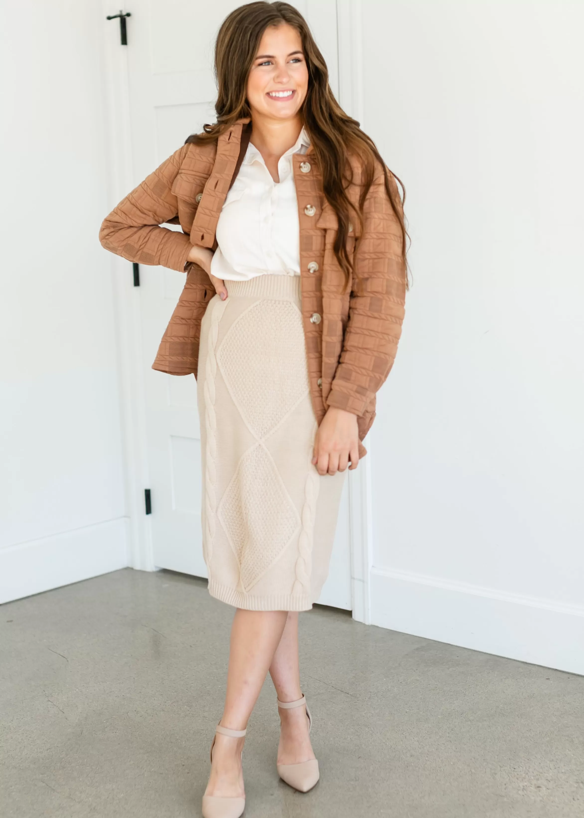 Polagram + BaeVely Textured Button Up Shacket Shop