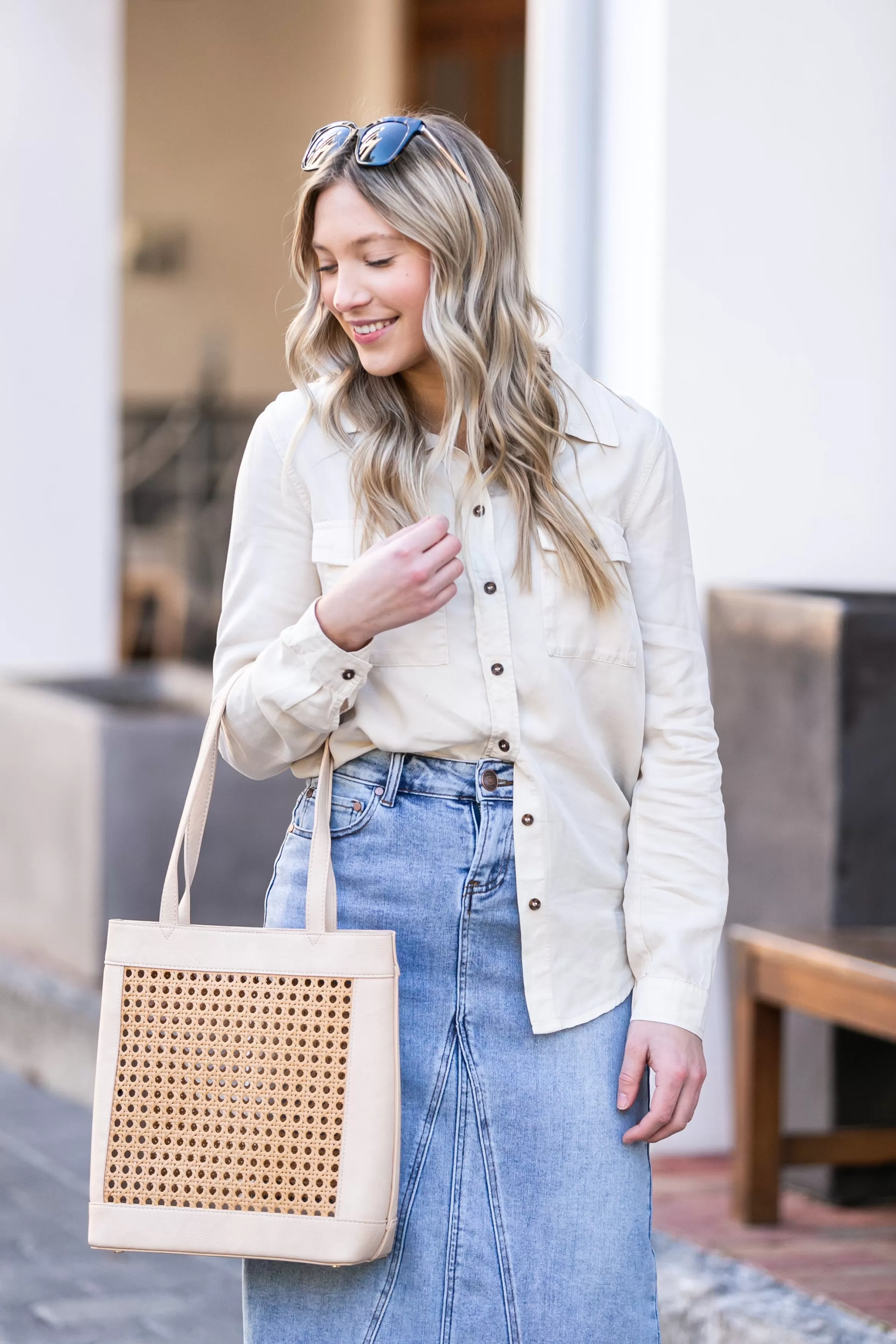 MMS Brands The Tati Rattan Satchel Bag Best