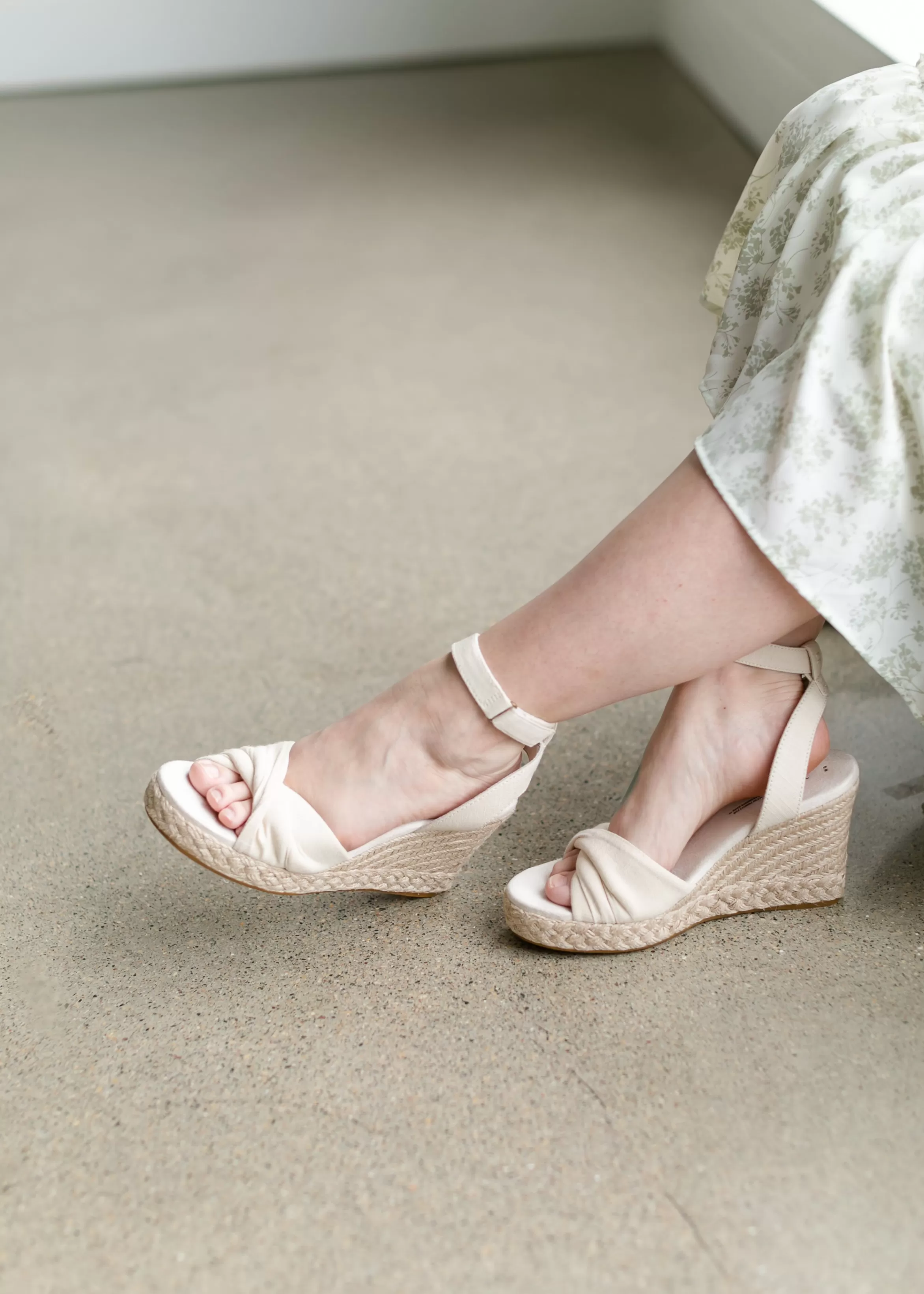 TOMS® Marisela Natural Espadrille Wedge Sandal Discount