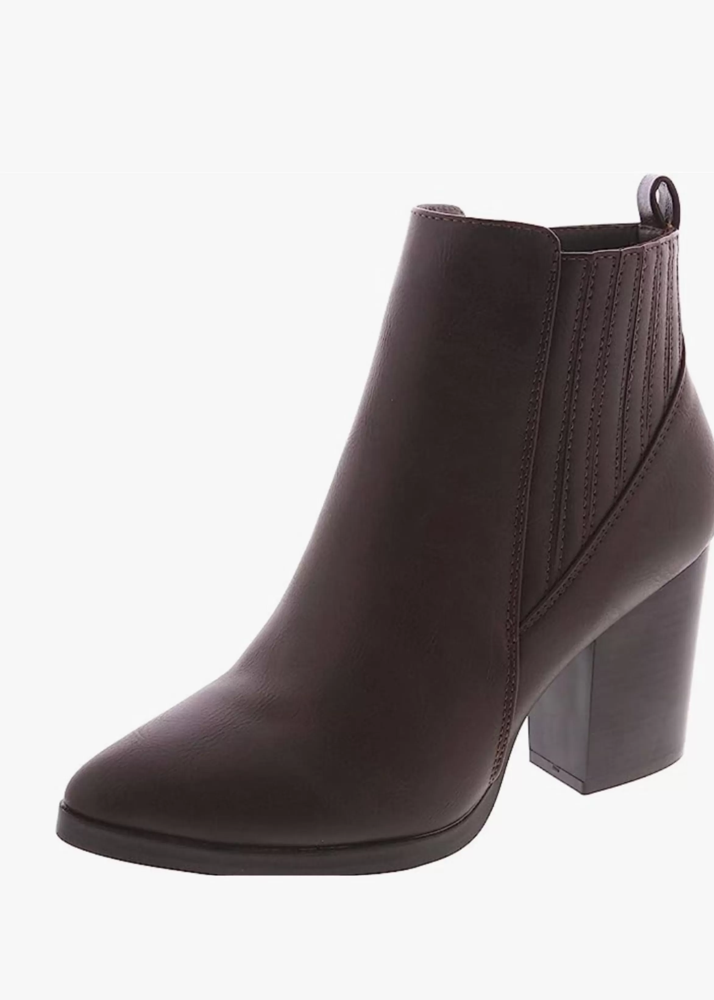 Kay Kay Fashion Vegan Leather Heeled Ankle Booties Cheap