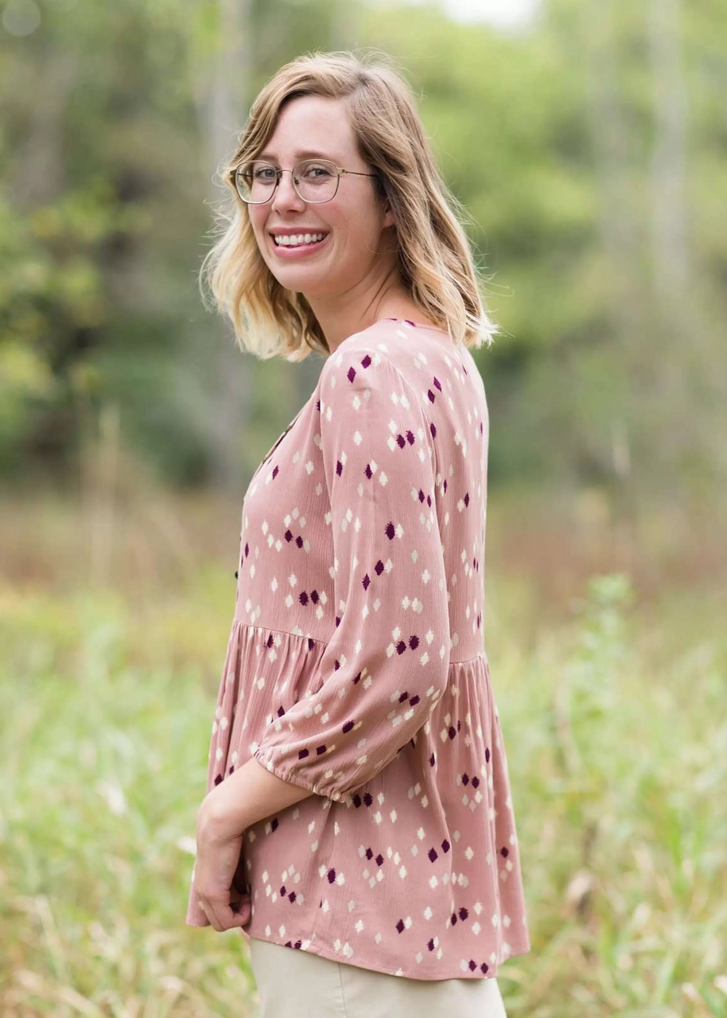 Orange Creek Women's Modest Polka Dot Casual Top | Inherit Clothing Company Discount
